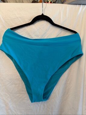 aerie High-Waist Bikini Bottoms in Bright Teal